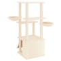 Katzenkratzbaum mit cremefarbenen Sisalstämmen, 133 cm von vidaXL, Katzenmöbel - Ref: Foro24-171756, Preis: 61,95 €, Rabatt: %