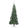 Árbol de Navidad Artificial de Esquina Verde 210 cm PVC y Metal