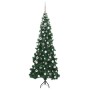 Árbol de Navidad Artificial de Esquina Verde 210 cm PVC y Metal