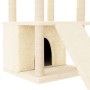 Katzenkratzbaum mit cremefarbenen Sisalstämmen, 133 cm von vidaXL, Katzenmöbel - Ref: Foro24-171756, Preis: 61,95 €, Rabatt: %