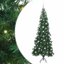 Árbol de Navidad Artificial de Esquina Verde 210 cm PVC y Metal