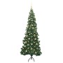 Árbol de Navidad Artificial de Esquina Verde 210 cm PVC y Metal