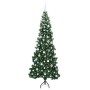 Árbol de Navidad Artificial de Esquina Verde 210 cm PVC y Metal