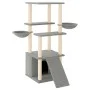 Katzenkratzbaum mit hellgrauen Sisalpfosten 133 cm von vidaXL, Katzenmöbel - Ref: Foro24-171757, Preis: 53,51 €, Rabatt: %