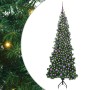 Árbol de Navidad Artificial de Esquina Verde 210 cm PVC y Metal