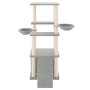 Katzenkratzbaum mit hellgrauen Sisalpfosten 133 cm von vidaXL, Katzenmöbel - Ref: Foro24-171757, Preis: 50,89 €, Rabatt: %
