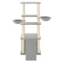 Katzenkratzbaum mit hellgrauen Sisalpfosten 133 cm von vidaXL, Katzenmöbel - Ref: Foro24-171757, Preis: 53,51 €, Rabatt: %