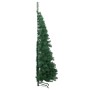 Árbol de Navidad Artificial de Esquina Verde 210 cm PVC y Metal