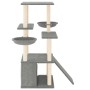 Katzenkratzbaum mit hellgrauen Sisalpfosten 133 cm von vidaXL, Katzenmöbel - Ref: Foro24-171757, Preis: 50,89 €, Rabatt: %