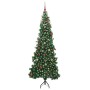 Árbol de Navidad Artificial de Esquina Verde 210 cm PVC y Metal