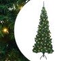 Árbol de Navidad Artificial de Esquina Verde 240 cm PVC y Metal