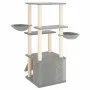 Katzenkratzbaum mit hellgrauen Sisalpfosten 133 cm von vidaXL, Katzenmöbel - Ref: Foro24-171757, Preis: 53,51 €, Rabatt: %