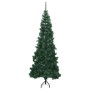 Árbol de Navidad Artificial de Esquina Verde 240 cm PVC y Metal