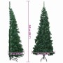 Árbol de Navidad Artificial de Esquina Verde 240 cm PVC y Metal