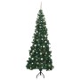 Árbol de Navidad Artificial de Esquina Verde 240 cm PVC y Metal