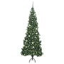 Árbol de Navidad Artificial de Esquina Verde 240 cm PVC y Metal