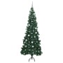 Árbol de Navidad Artificial de Esquina Verde 240 cm PVC y Metal