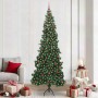 Árbol de Navidad Artificial de Esquina Verde 240 cm PVC y Metal