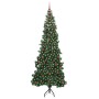 Árbol de Navidad Artificial de Esquina Verde 240 cm PVC y Metal