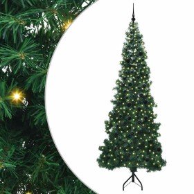 Árbol de Navidad Artificial de Esquina Verde 240 cm PVC y Metal