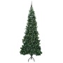 Árbol de Navidad Artificial de Esquina Verde 240 cm PVC y Metal