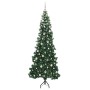 Árbol de Navidad Artificial de Esquina Verde 240 cm PVC y Metal