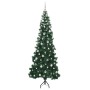 Árbol de Navidad Artificial de Esquina Verde 240 cm PVC y Metal