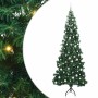 Árbol de Navidad Artificial de Esquina Verde 240 cm PVC y Metal