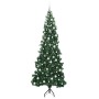 Árbol de Navidad Artificial de Esquina Verde 240 cm PVC y Metal