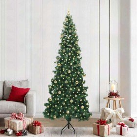 Árbol de Navidad Artificial de Esquina Verde 240 cm PVC y Metal