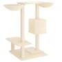 Rascador para gatos con postes para rascar color crema 82 cm de vidaXL, Mobiliario para gatos - Ref: Foro24-171759, Precio: 4...