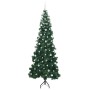 Árbol de Navidad Artificial de Esquina Verde 240 cm PVC y Metal