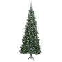 Árbol de Navidad Artificial de Esquina Verde 240 cm PVC y Metal