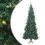Árbol de Navidad Artificial de Esquina Verde 240 cm PVC y Metal