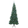Árbol de Navidad Artificial de Esquina Verde 240 cm PVC y Metal