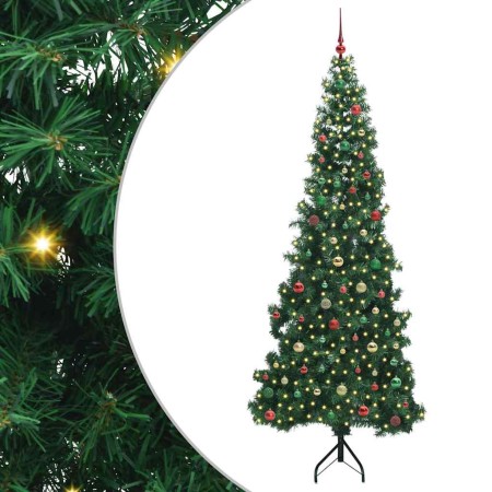 Árbol de Navidad Artificial de Esquina Verde 240 cm PVC y Metal