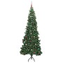 Árbol de Navidad Artificial de Esquina Verde 240 cm PVC y Metal