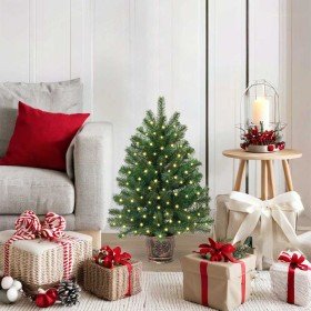 Árbol de Navidad artificial con 150 LED Verde 65 cm PE y PVC