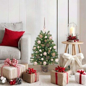 Árbol de Navidad artificial con 150 LED Verde 65 cm PE y PVC