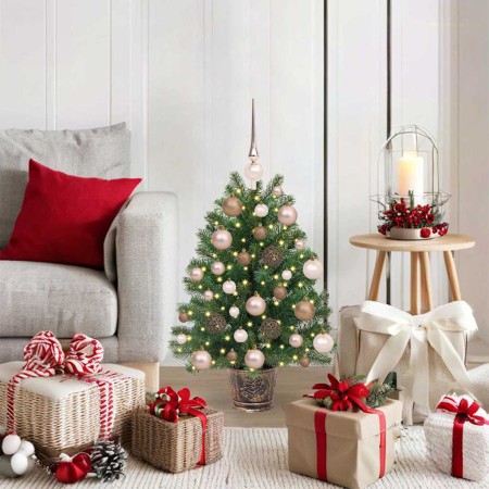 Árbol de Navidad artificial con 150 LED Verde 65 cm PE y PVC