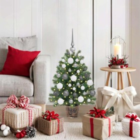 Árbol de Navidad artificial con 150 LED Verde 65 cm PE y PVC
