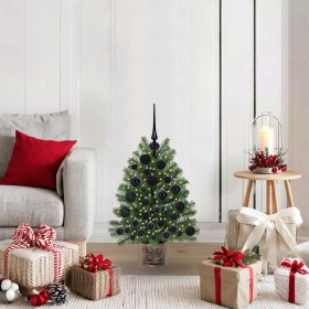 Árbol de Navidad artificial con 150 LED Verde 75 cm PE y PVC