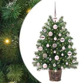 Árbol de Navidad artificial con 150 LED Verde 75 cm PE y PVC