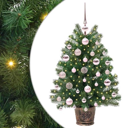 Árbol de Navidad artificial con 150 LED Verde 75 cm PE y PVC