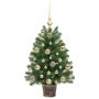 Árbol de Navidad artificial con 150 LED Verde 75 cm PE y PVC