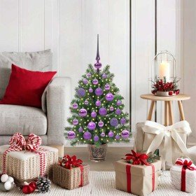 Árbol de Navidad artificial con 150 LED Verde 75 cm PE y PVC