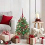 Árbol de Navidad artificial con 150 LED Verde 75 cm PE y PVC