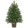 Árbol de Navidad artificial con 150 LED Verde 90 cm PE y PVC