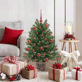 Árbol de Navidad artificial con 150 LED Verde 95 cm PE y PVC