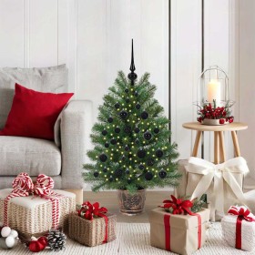 Árbol de Navidad artificial con 150 LED Verde 95 cm PE y PVC